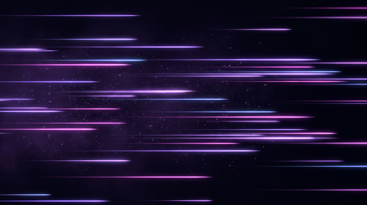 Streaks of light racing through dark space, visualizing transfer speed
